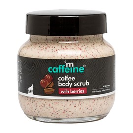 mCaffeine Coffee Body Scrub - Exfoliator with Arabica Coffee and Walnuts for Dry, Dead Skin Removal - Hydrates, Nourishes Skin - Berries - 200 g      