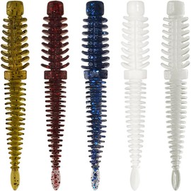 10 Pcs White Soft Lures Swimbait Worm Baits Fishing Lures Sea Baits Jigging Wobbler Fishing Lures Tackle Accessories Fishing Tackle Lures Fleeing Lures, Baits and Attractants