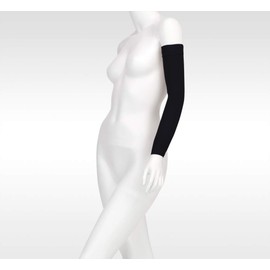 Juzo Soft 2002 30-40mmhg Max Armsleeve with Silicone Top Band for Women, Black, 1 (I) Regular