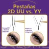 Extensiones De Pestañas Forma U 2d Uu Nagaraku Mix C