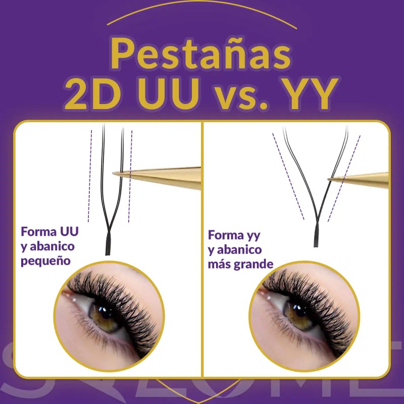 Extensiones De Pestañas Forma U 2d Uu Nagaraku Mix C
