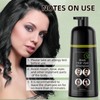 Black Hair Dye Shampoo, Semi-Permanent Hair Color Shampoo for Women