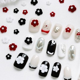 e-World Snowflake Pom-Pom Flower Winter Gel Nail Art Parts / e세상 눈꽃 폼폼이 플라워 윈터 젤 네일 아트 파츠
