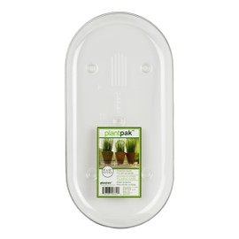Plastec PLIPAK612 Oval Plantpak Saucer, Clear, 12 inches