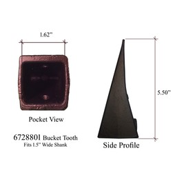 3 - Bobcat Style Mini Excavator/Skid Steer Bucket Tooth - 6728801