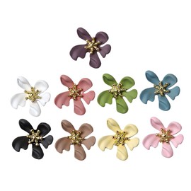 Vaguelly 9pcs Flower Nail Charms Petal Manicure Decals Nail Art Studs for Elegant