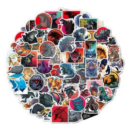 Godzilla Mounstruo 50 Calcomanias Stickers Pvc Contra Agua