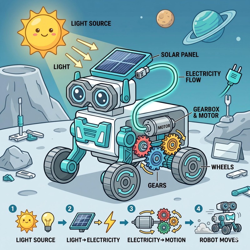 16-in-1 Solar Robot Kid, 190 Pcs STEM Educational Toy for