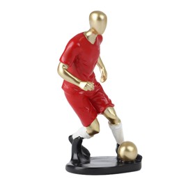 Yunjuhop European Cup America's Cup Football Statue Player Ornaments Office Bookcase Decoration Small Statue Shelf Decoration Coffee Table Home Decoration Gift for Friends (dribbling)