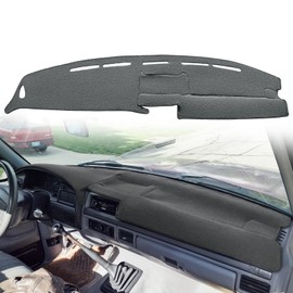 Yiz Dash Cover Mat Fit for Ford F150 F250 F350 Bronco 1992 1993 1994 1995 1996 1997 Dashboard Cover Carpet Pad Cap Protector (Dark Gray) J20