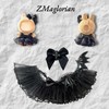 ZMaglorian Dress and Bow for Plush Toy, Black Witch Costume