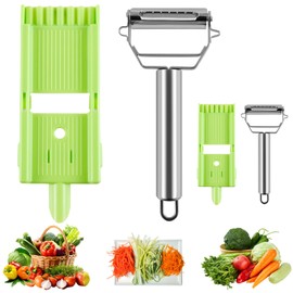 Multi Potato Peeler 2 in 1 Multifunctional Fruit Peeler Non-Slip Multi Peeler Set Vegetable Cutter Durable Kitchen Veggie Slicer for Carrot Potato Melon Etc(2pcs)