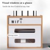 Wooden Router Shelf, Desktop WiFi Router Storage Box Modem Rack,