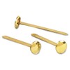 ACCO #7 Brass Prong Paper Fasteners, 2" Capacity, Brass, 100/Box