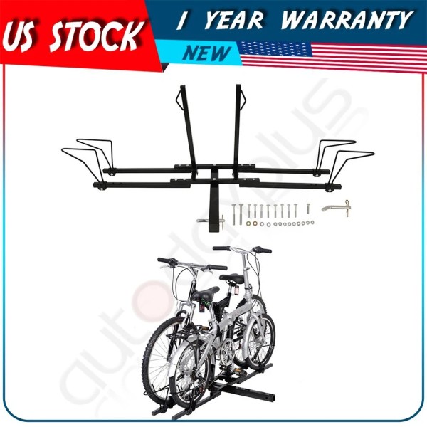 autodayplus Mountain Bike Rack Hitch 2-Bicycle Carrier Heavy Duty Mount