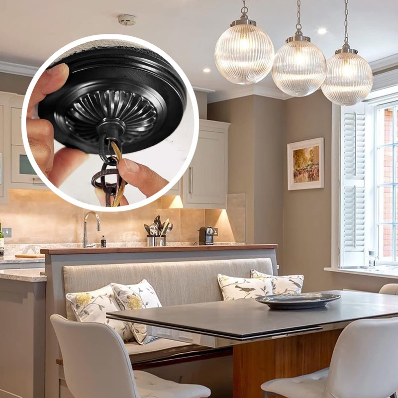 ECUDIS Light Fixture Cross Bar Kit, 1/4 IP Center Lamp