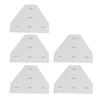 5Pcs Tie Plate 5 Holes Aluminum Robust Reinforced Connecting Mending
