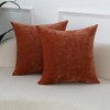 Qanatmz Terracotta Cozy Soft Throw Pillow Covers Decorative Chenille Square