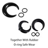 fKiZanthene Septum Stretching Kit, 18Pcs Acrylic Piercing Rings, Black C