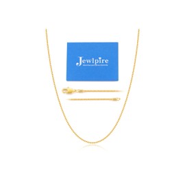 Jewlpire 24K Gold Plated Chain Necklace for Women, 1.3MM Box Chain Gold Chain for Women Thin Women's Chain Necklaces, 16 Inch