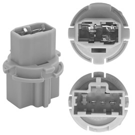 2PCS 33515-S50-003 Tail Brake Light Sockets with Female Wiring Harness Pigtail Assembly for Honda Accord, Civic, and Acura Models Replace 33515S50003 Rear Blinker Holder Base T20W W Socket