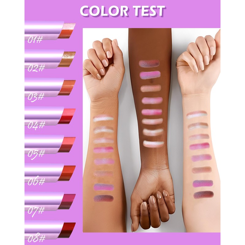 Sequin Matte Lip Balm Tinted 2 in 1 Shiny Lip