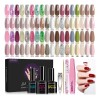 43pcs Kit Para Uñas Gel Nail Polish + Base Top