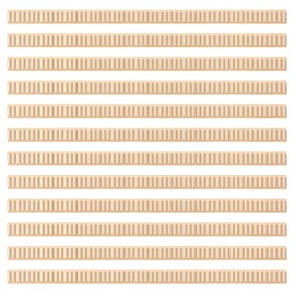 Nuanchu 12 Pcs Unfinished 3D Decorative Wood Trim Molding 15.75inch Decorative Wood Molding Cute DIY Trim for Home Wall Cabinet Shelf Window Door(Wavy,20mm)