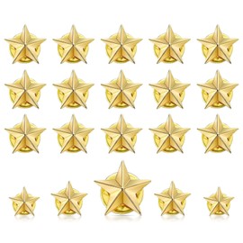 20 Pcs Gold Star Recognition Pins,Employee Appreciation Gift Badges,Star Pentagram Badge Awards Appreciation Gifts for Employees Colleagues Nurses Student Coworker Volunteer Teacher