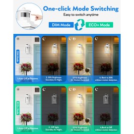 OPAXIS White Motion Sensor Light Outdoor, 2 Pack Dusk to Dawn Outside Lights for House, Anti-Rust Exterior Light Fixture, Waterproof Porch Light for House, Garage, Balcony, Weather Resistant