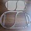 Oval 2 Section Valet Tray Router Template, Clear Acrylic Router