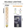 Leools Vintage LED Spiral Filament Bulb T10, 8.9inch Long Tubular