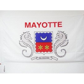 AZ FLAG Mayotte Flag 3' x 5' for a Pole - French Region of Mayotte Flags 90 x 150 cm - Banner 3x5 ft with Hole