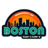 Squiddy Boston Massachusetts City Skyline - Vinyl Sticker Decal for Phone, Laptop, Water Bottle (3" Wide)