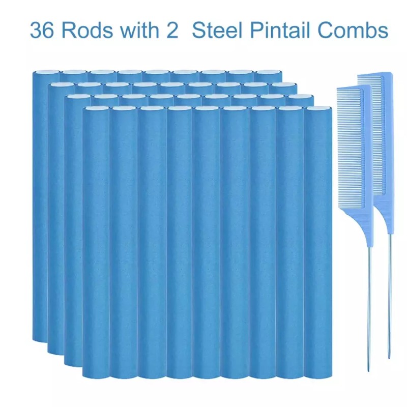 Flexi Rods 36 플렉시 로드 헤어 롤러 길고 짧은 트위스트를