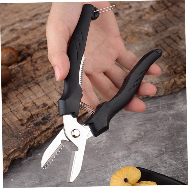 Zerodeko Stainless Steel Nut Cracker Sheller Multi-Functional Kitchen Tool for