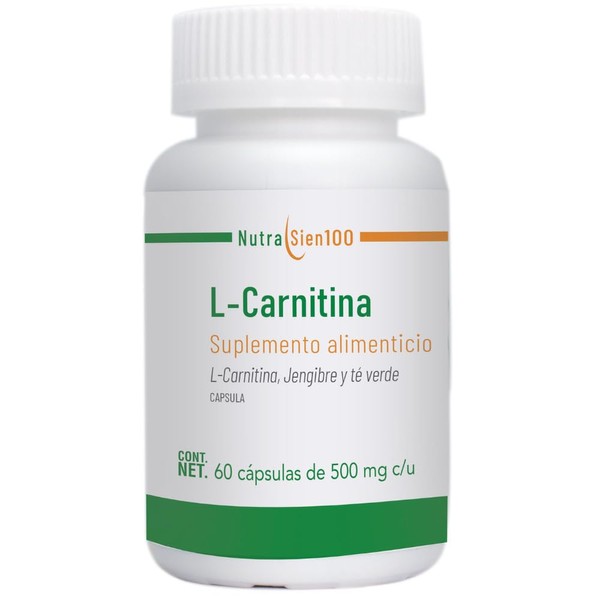 Nutrasien100 L-Carnitina 500 mg Con T Verde y Jengibre Energa