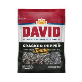 David Cracked Pepper Sunflower Seeds, 5.25oz, 12ct