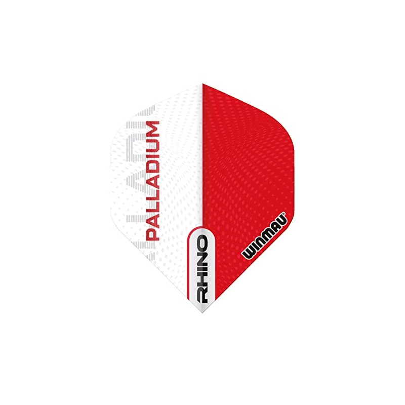 WINMAU Rhino Palladium Red and White Extra Thick Dart Flights