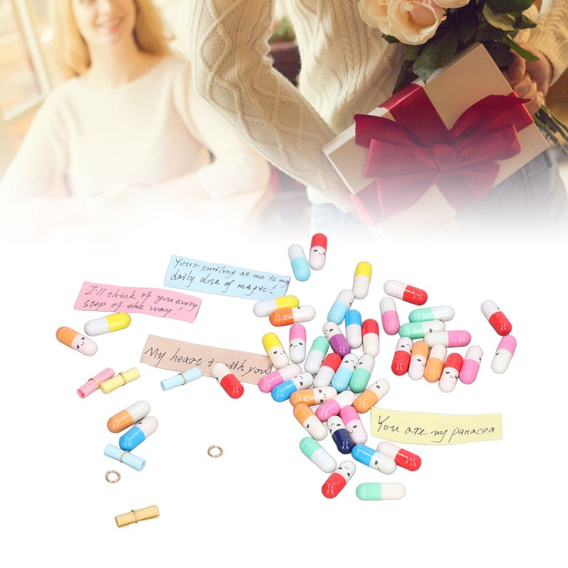 370Pcs Message Capsules Deliver Message Cute Patterns Cute Love Capsules