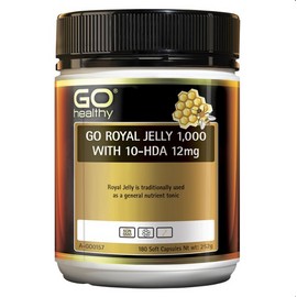 GO Healthy Royal Jelly 1000mg 10 HDA 12mg 180 Capsules (expiry 3/26)