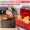 Plexon Bread Box for Kitchen Countertop with 3 Coffee, Tea,