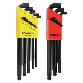 Bondhus 20599 0.050-3/8" & 1.5-10mm Stubby Ball End Hex Key DoublePK