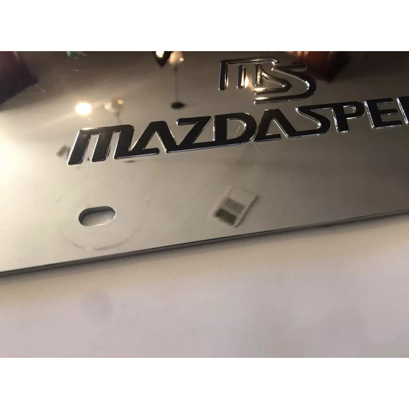 CR Performance MS Mazda Speed Chrome License Plate 3D Out