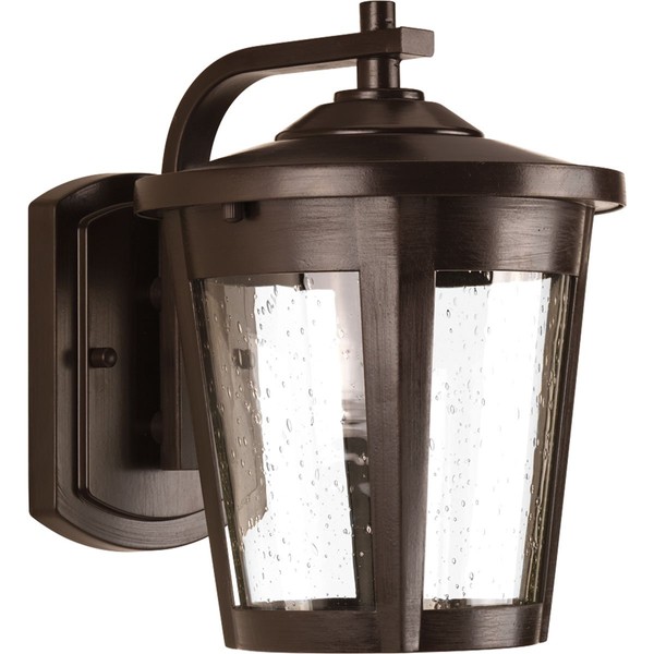 Progress Lighting P6078-2030K9 Transitional One Light Wall Lantern from East Haven Led Collection Dark Finish, Antique Bronze