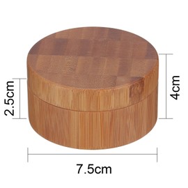 Frienda 2 Pack 30 ml Empty Powder Case Bamboo Cosmetic Make-up Loose Powder Box Case Container Holder with Sifter Lids and Powder Puff