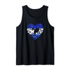 Heart, butterfly, Israel flag, Judaism, support, solidarity Tank Top