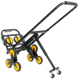 Mount-It! Stair Climbing Cart - 3 Wheel Stair Climbing Dolly - Easily Lift Heavy Items Up and Down Steps with Stair Climber Hand Truck - Move 330 Lbs on Ground, Pull 130 Lbs up Stairs