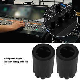 LT Easiyl 50Pcs 6mm D Shaft Black Tall Rotary Encoder Control Knob D Hole Control Knob With Concave Cap Potentiometer Knobs 6mm Shaft Knob Black