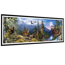 AOAOBIGS Large 5D Diamond Painting Kits for Adults Kids Fantasy Forest Full Drill Diamond Art Square Dots Diamond DIY Kits Pictures for Home Office Wall Decor (32"*12") (Forest)